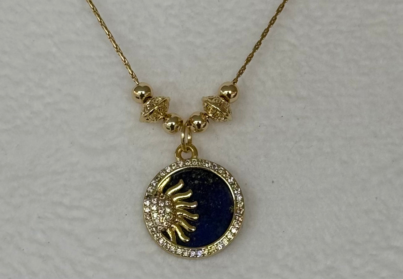 Sun & Blue Lapis Necklace