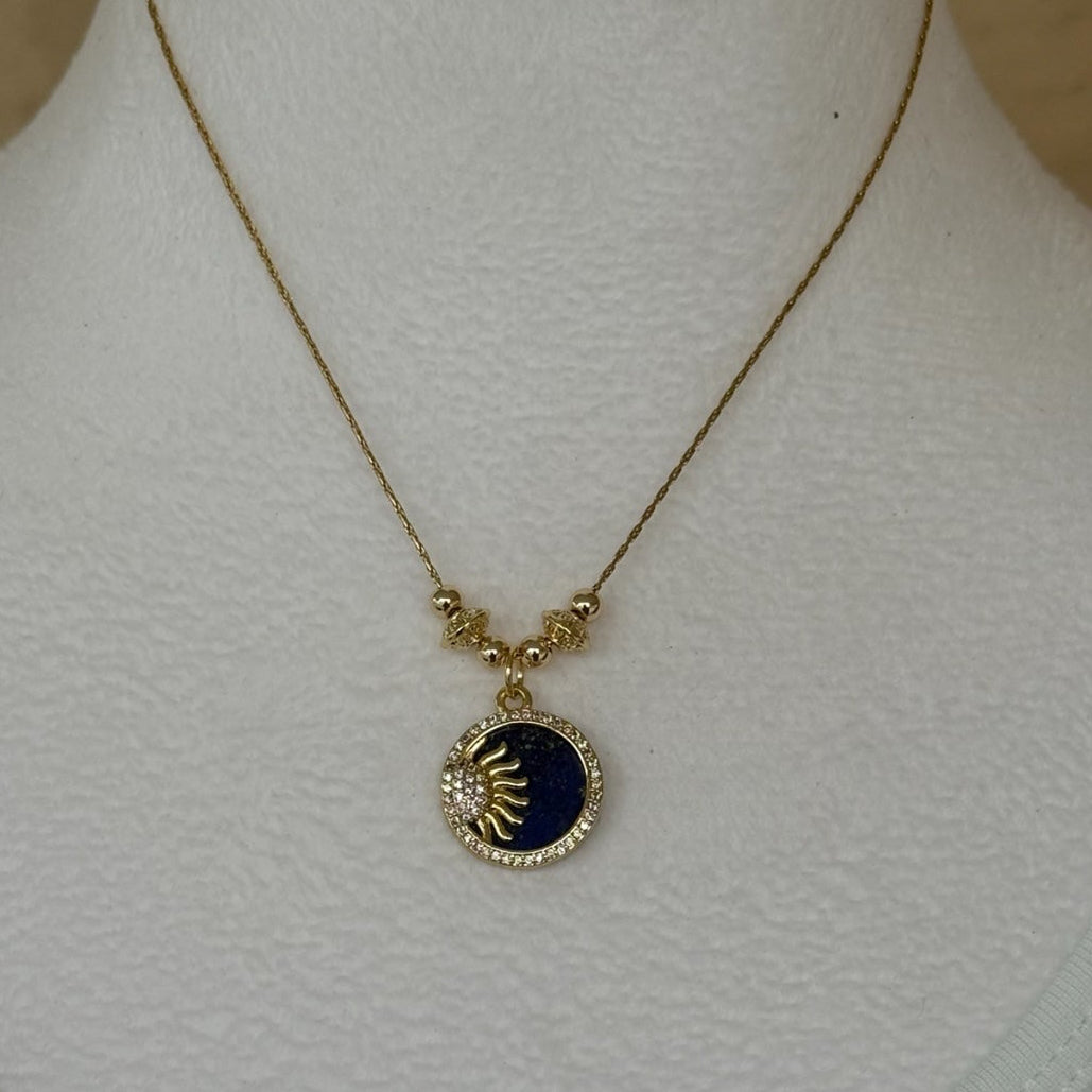 Sun & Blue Lapis Necklace